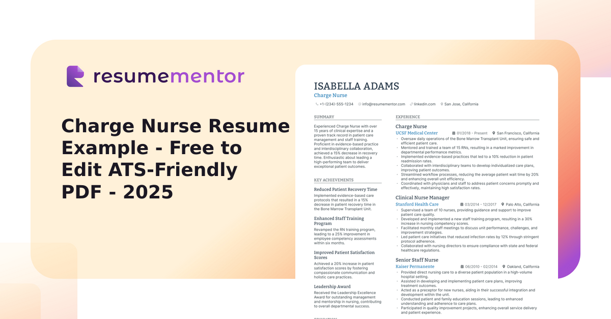 Charge Nurse Resume Example Free - Charge Nurse Resume Examples IkFf0OhbWWprk8zVCx9EGl8z9o4W6DeQgzrta1vR 