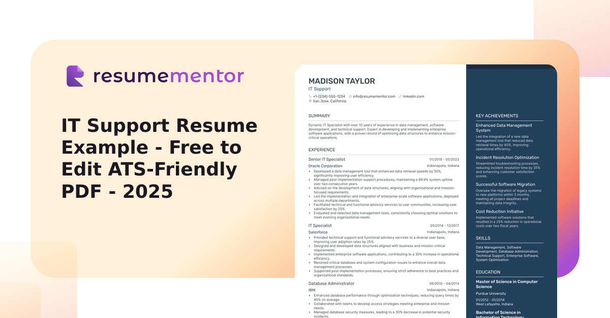 IT Support Resume Example Free - It Support Resume Examples RUDHDVb6tsDJPz3afzHLDu41ZtWpUsc1YULMbpTn