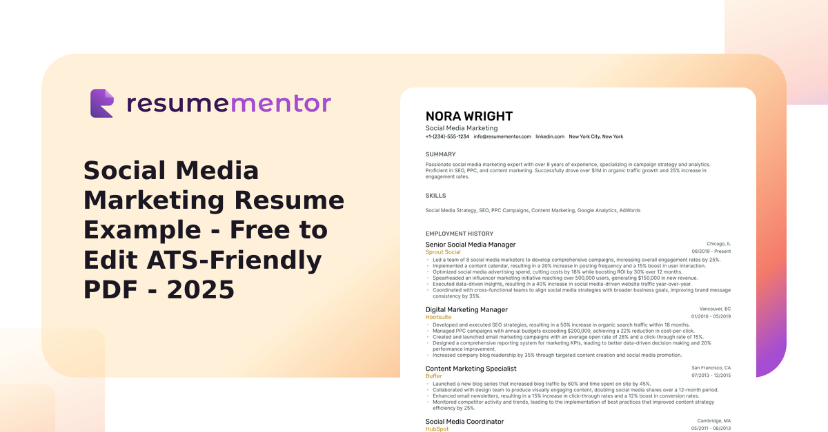 Social Media Marketing Resume Example - Social Media Marketing Resume Examples 5pJe5tdtO9c6SP2YMGJb3xePMn1HzVbaiS5Pc3A3 